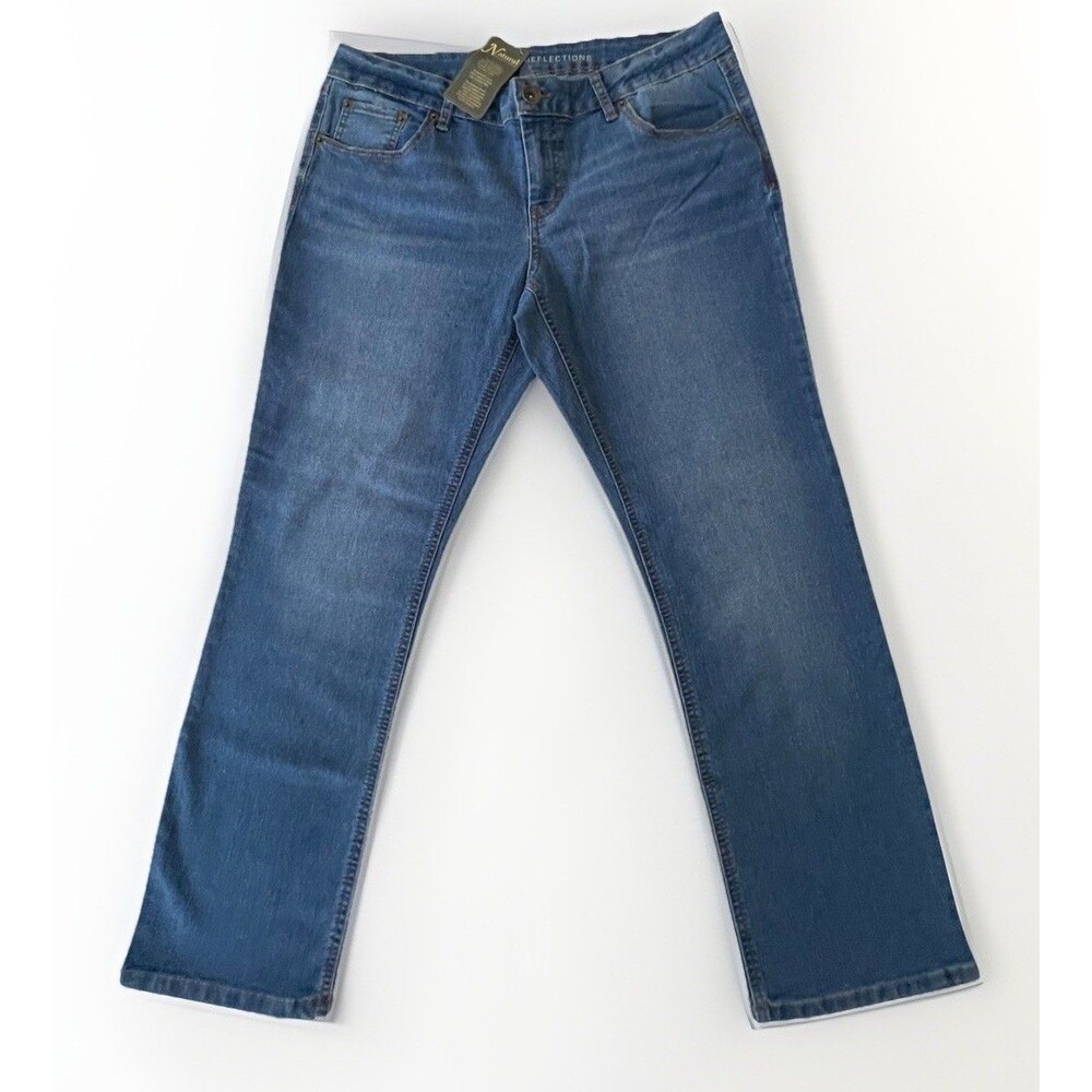 NWT Women’s Natural Reflections Jeans Size 12P Classic Fit Straight Leg Mid-rise
